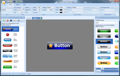 Screenshot of the application Button Shop - #1