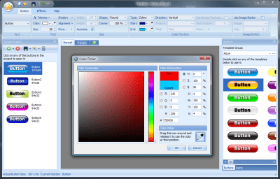 Screenshot of the application Button Shop - #3