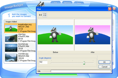 Screenshot of the application ImageBadger - #5