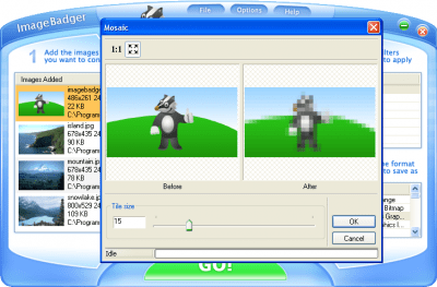 Screenshot of the application ImageBadger - #6