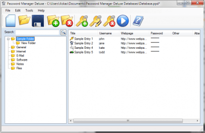 Screenshot of the application Password Manager Deluxe - #4