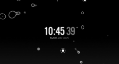 Screenshot of the application Molecular Black Screensaver - #1