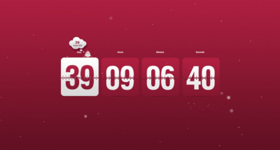 Screenshot of the application Christmas Clock &amp; Countdown Screensaver - #1