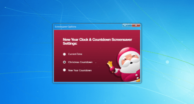 Screenshot of the application Christmas Clock &amp; Countdown Screensaver - #4