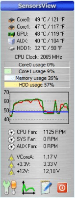 Screenshot of the application SensorsView Pro - #6