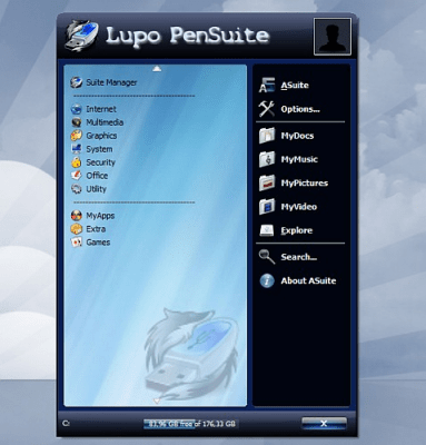 Screenshot of the application Lupo PenSuite - #1