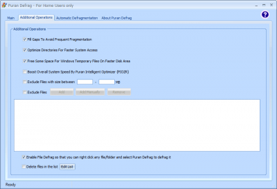 Screenshot of the application Puran Defrag - #4