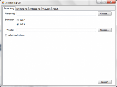 Screenshot of the application Aircrack-ng - #2