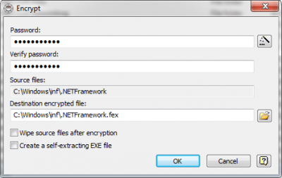 Screenshot of the application File Encryption XP - #4