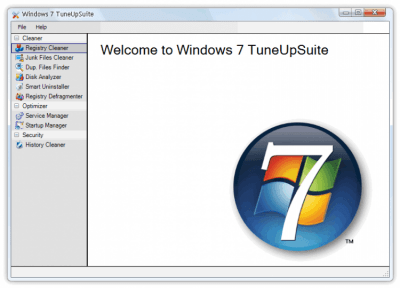 Screenshot of the application Windows 7 Tune Up Suite - #1