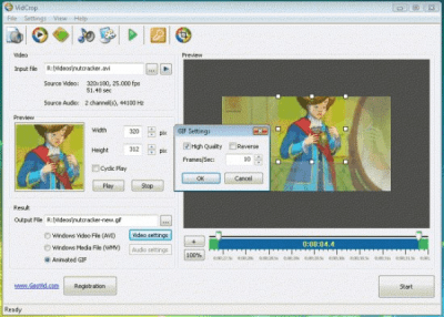 Screenshot of the application VidCrop - #3