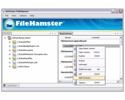 Screenshot of the application FileHamster - #1