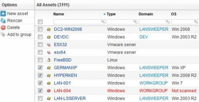 Screenshot of the application Lansweeper - #3