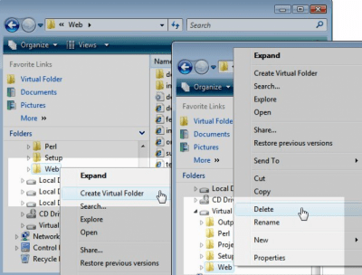 Screenshot of the application Virtual Folder - #2