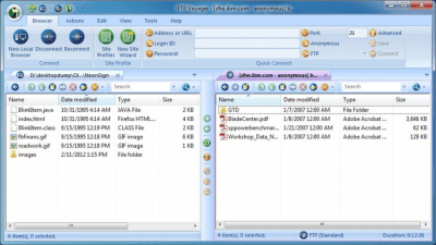 Screenshot of the application FTP Voyager - #1