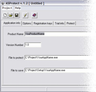 Screenshot of the application ASProtect - #1