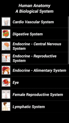 Screenshot of the application Human Anatomy - #1