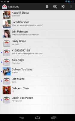 Screenshot of the application TabletSMS by DeskSMS - #3