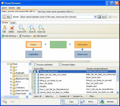 Screenshot of the application Visual Renamer - #1