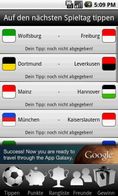 Screenshot of the application Fussball Tippspiel - #5