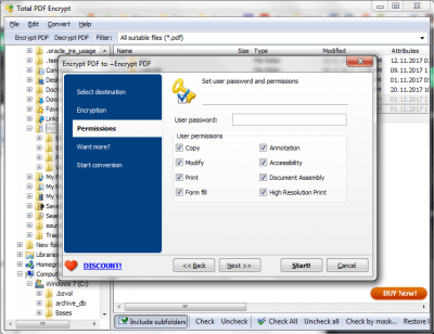 Screenshot of the application PDF Encrypter - #4