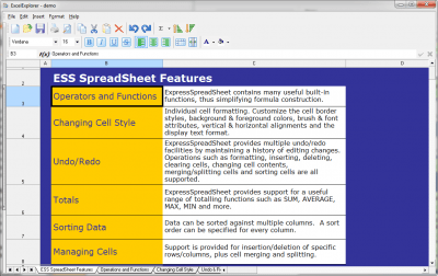 Screenshot of the application Excel Explorer - #2