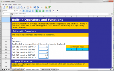 Screenshot of the application Excel Explorer - #3