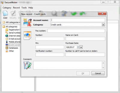 Screenshot of the application SecureWallet - #4