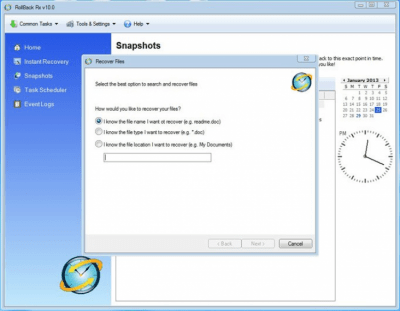 Screenshot of the application Rollback RX - #1