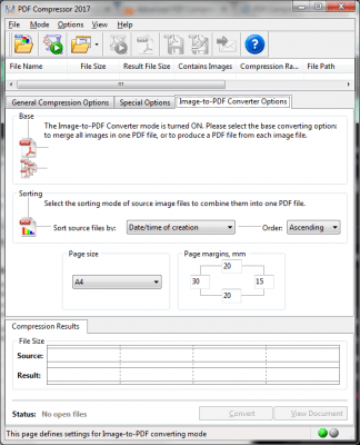 Screenshot of the application Advanced PDF Compressor - #4