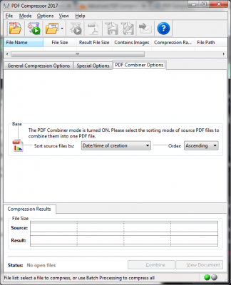 Screenshot of the application Advanced PDF Compressor - #5