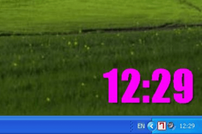 Screenshot of the application Font Clock-7 - #1