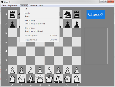 Screenshot of the application Chess-7 - #1