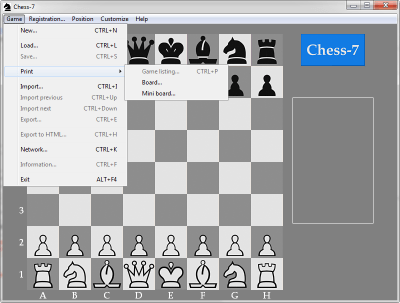Screenshot of the application Chess-7 - #3