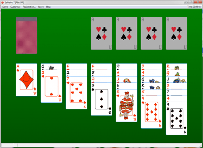 Screenshot of the application Solitaire-7 - #1