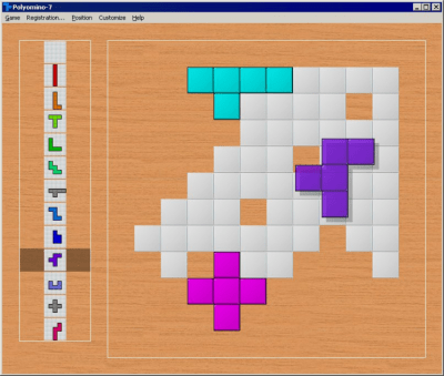 Screenshot of the application Polyomino-7 - #1