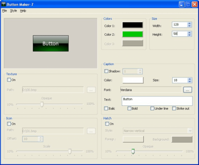 Screenshot of the application Button Maker-7 - #1