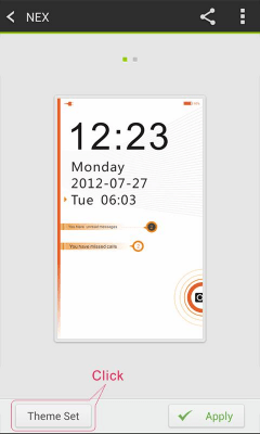 Screenshot of the application NEX GO Locker theme - #1