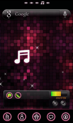 Screenshot of the application pinkmusic Theme GO Launcher EX - #1