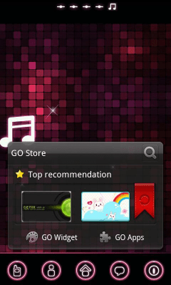 Screenshot of the application pinkmusic Theme GO Launcher EX - #2