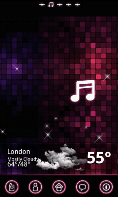 Screenshot of the application pinkmusic Theme GO Launcher EX - #4