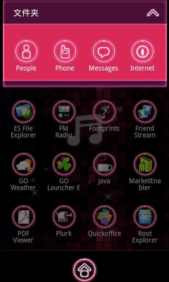 Screenshot of the application pinkmusic Theme GO Launcher EX - #5