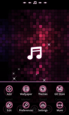 Screenshot of the application pinkmusic Theme GO Launcher EX - #6