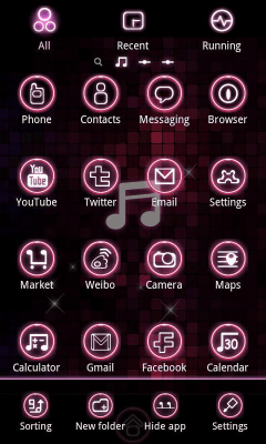 Screenshot of the application pinkmusic Theme GO Launcher EX - #7