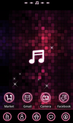 Screenshot of the application pinkmusic Theme GO Launcher EX - #8