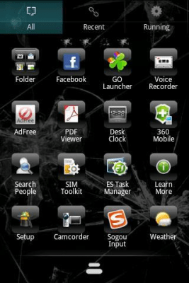 Screenshot of the application Cracked! Theme GO Launcher EX - #1