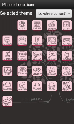 Screenshot of the application Lovetree Theme GO Launcher EX - #2