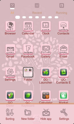 Screenshot of the application Lovetree Theme GO Launcher EX - #3