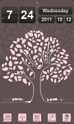 Screenshot of the application Lovetree Theme GO Launcher EX - #6