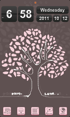 Screenshot of the application Lovetree Theme GO Launcher EX - #7